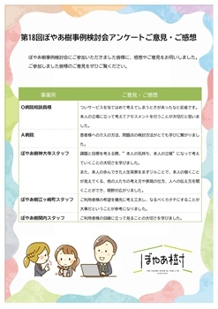 事例検討会アンケート